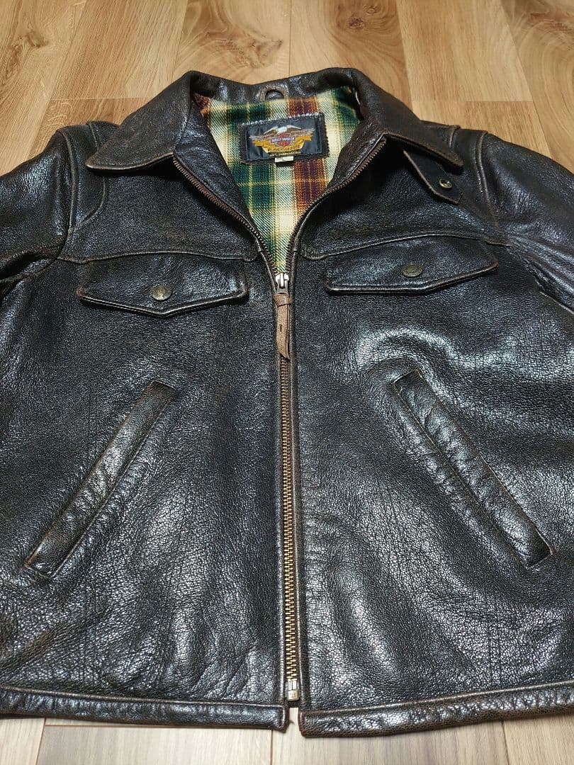 山羊革 ハーレーダビッドソン レザーシングルライタースジャケット Lサイズ