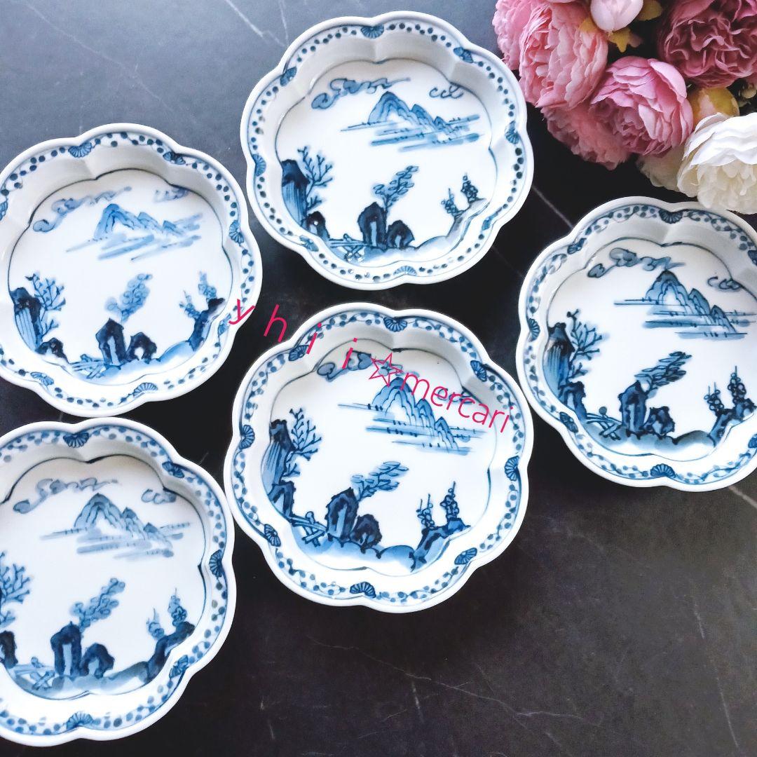 【稀少・廃盤品】有田焼 古伊万里 山水図 銘々皿 取り皿