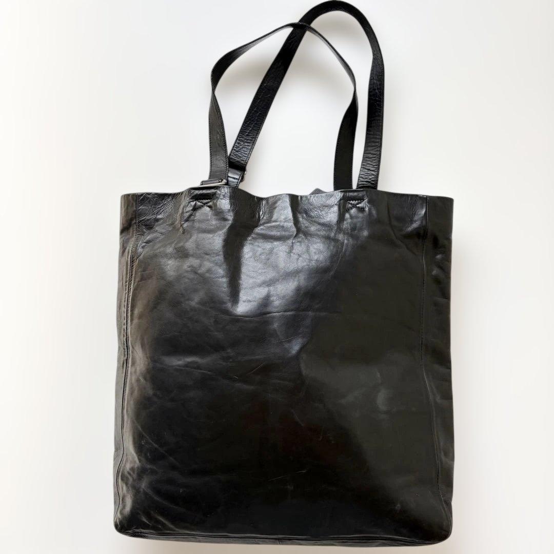 エムゼロエイトファイブワン m0851 アニリン レザー トートバッグ ブラック