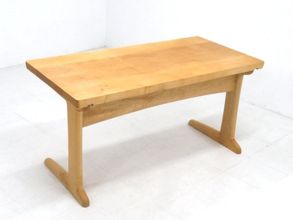 展示品　メープル材　無垢材　オイル仕上げ　デスク　書斎机　勉強机　北欧　高級