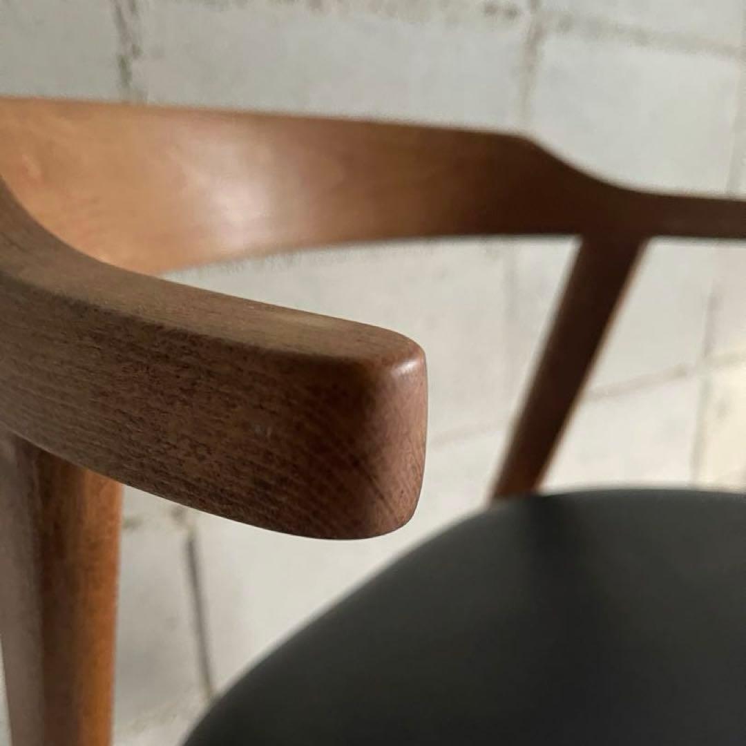 天然木無垢　北欧スタイル　ダイニングチェア　天然木笠木曲木　ハーフアーム