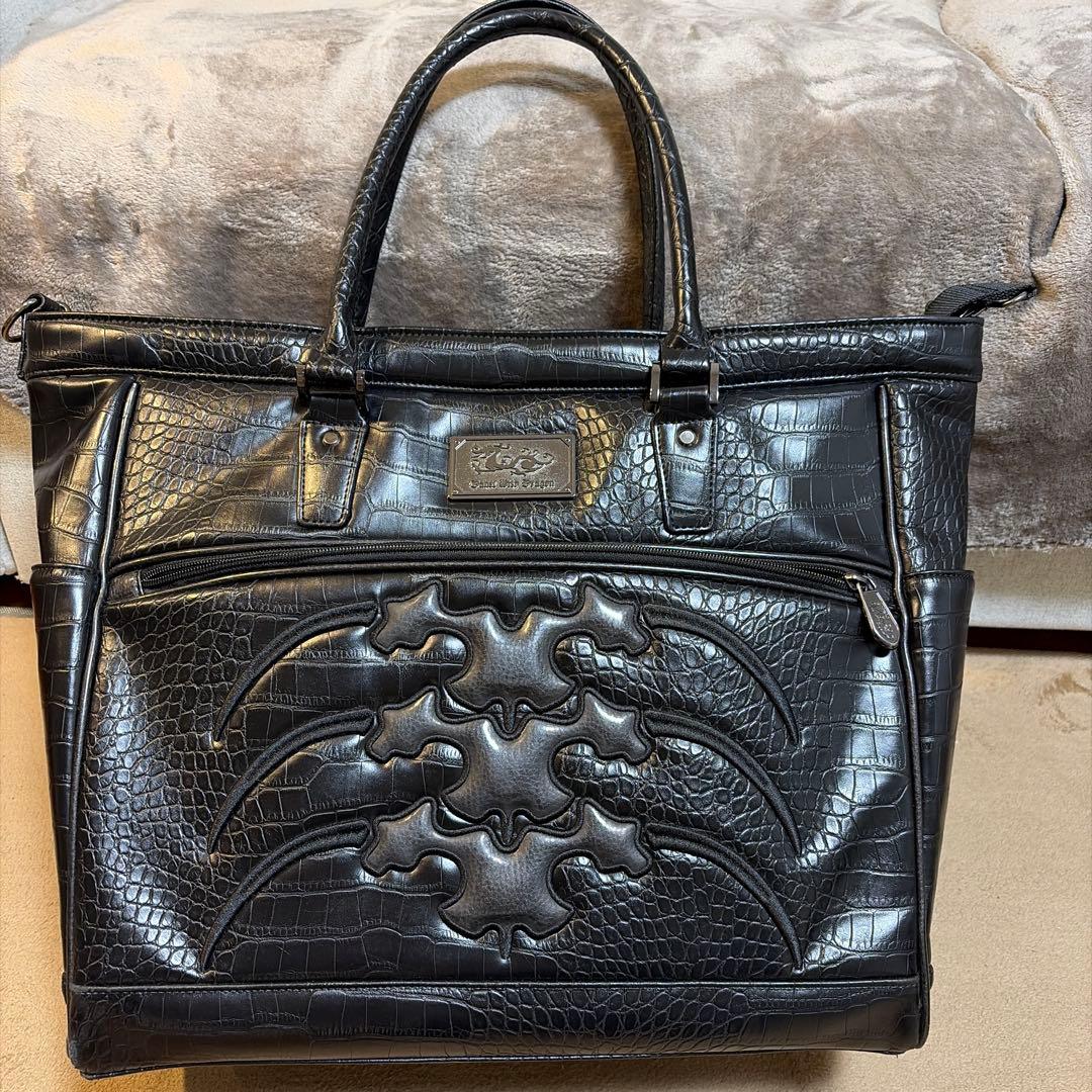 ダンスウィズドラゴン❣️黒 クロコダイル風 ゴルフバッグ4万円が
