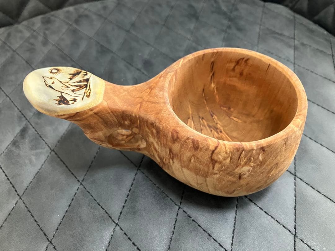 パッカタイデ カーリーバーチ＆ヘラジカのツノ ククサ