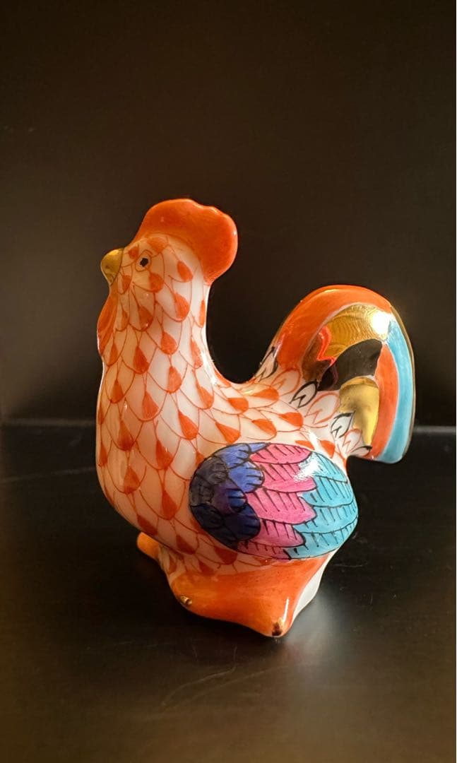 ヘレンド HEREND フィギュリン 鶏 とり 干支 酉 4㎝ 手のひらサイズ