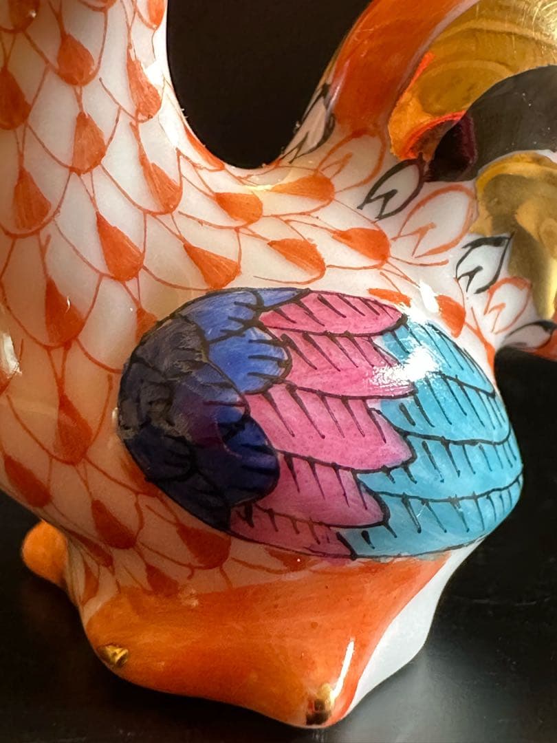 ヘレンド HEREND フィギュリン 鶏 とり 干支 酉 4㎝ 手のひらサイズ