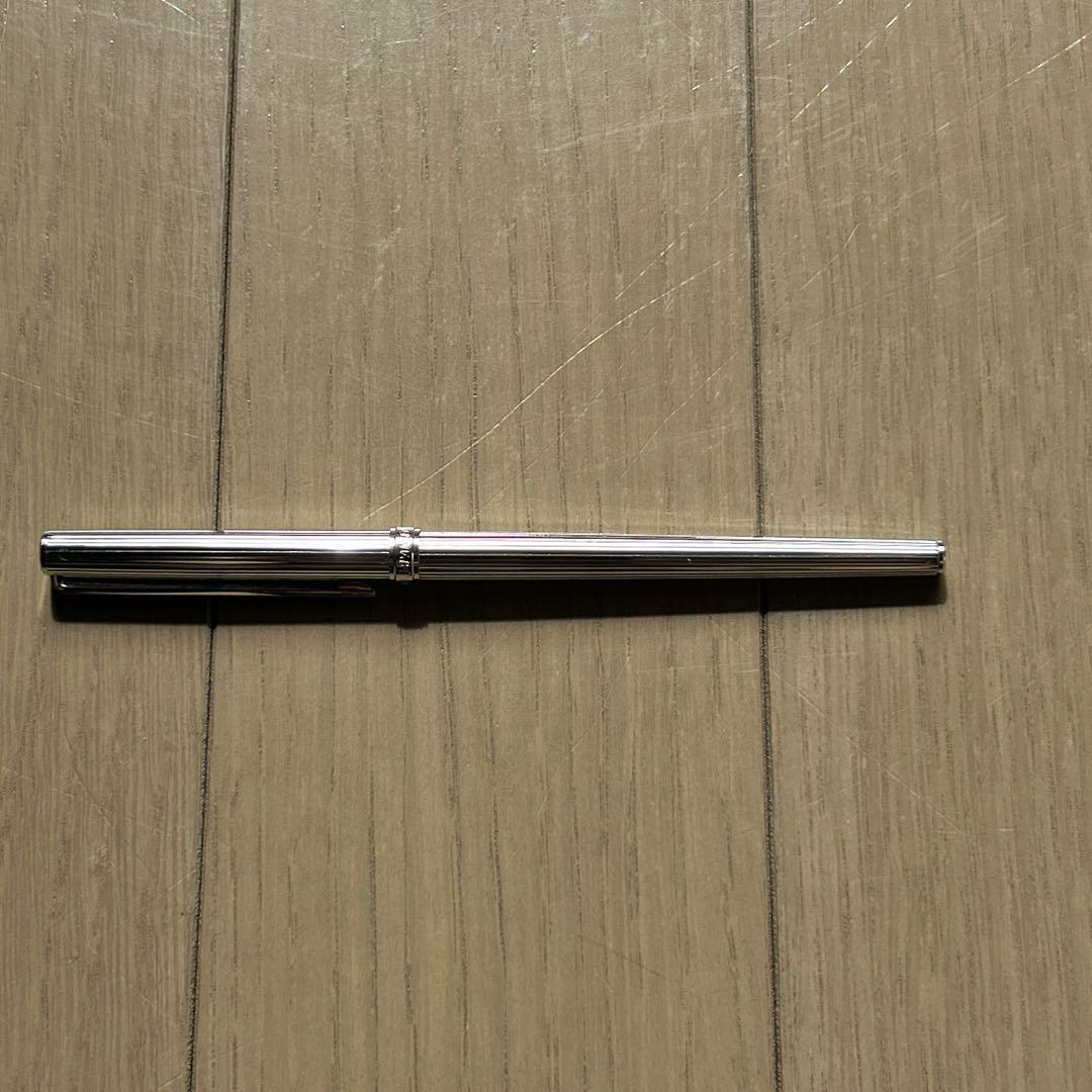 シャレーナ銀 EF ストライプ ブラック セーラー万年筆