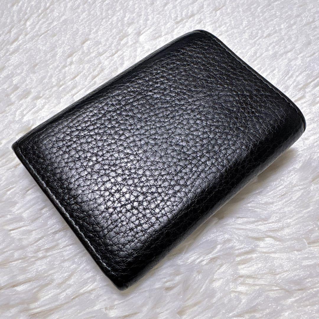 ♡美品♡PRADA プラダ 三つ折り財布 レター バイカラー ブラック レッド