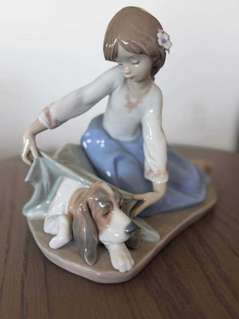 リヤドロLladro 陶器人形 置物　犬の親友　美品