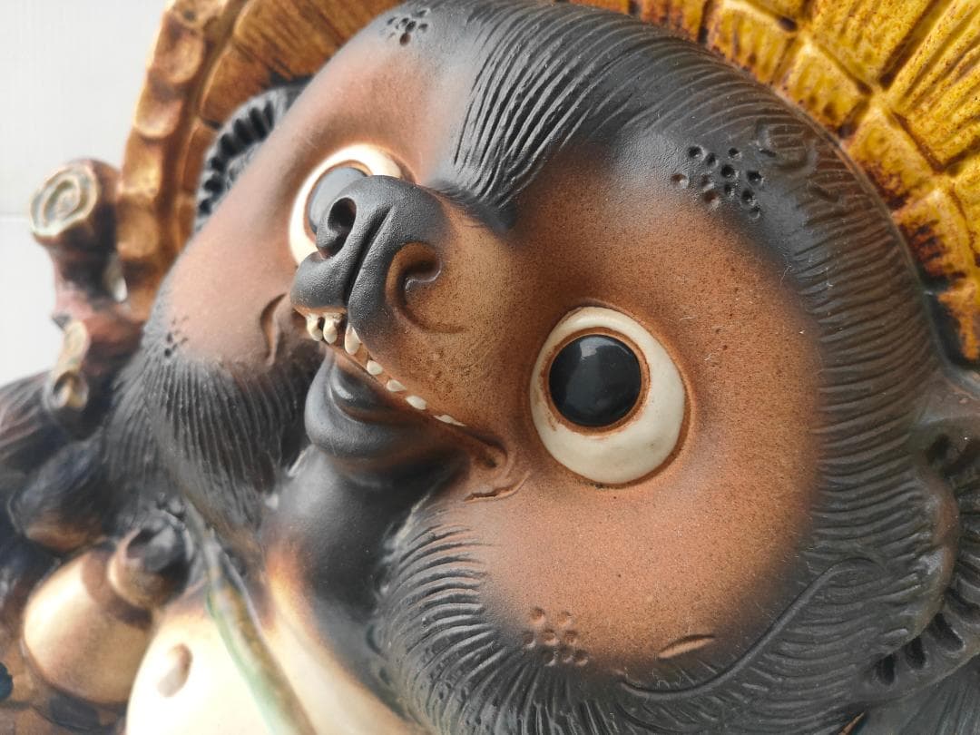 (美品) 信楽焼☆狸☆たぬき18号☆置物☆高さ56cm☆商売繁盛☆縁起物