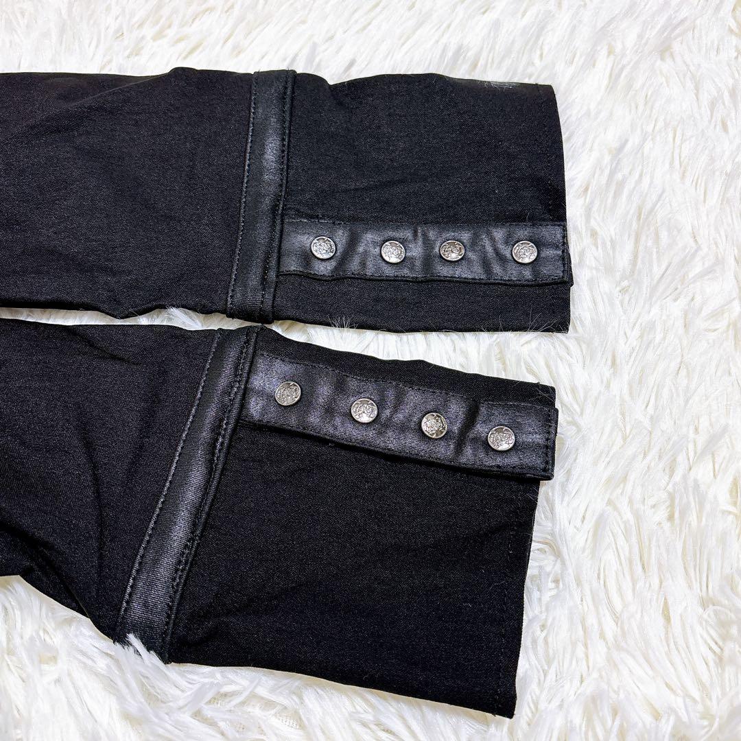 極美品 オッズクローチェ ライダースジャケット ドラゴン刺繍 ジップジャケット