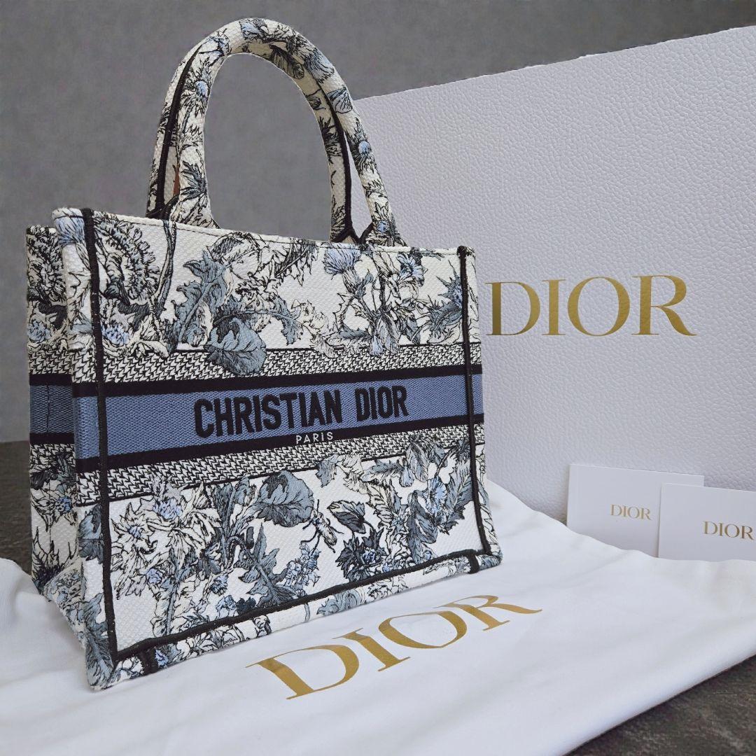 【ほぼ未使用】ディオール ブックトート スモール トートバッグ 青【希少】