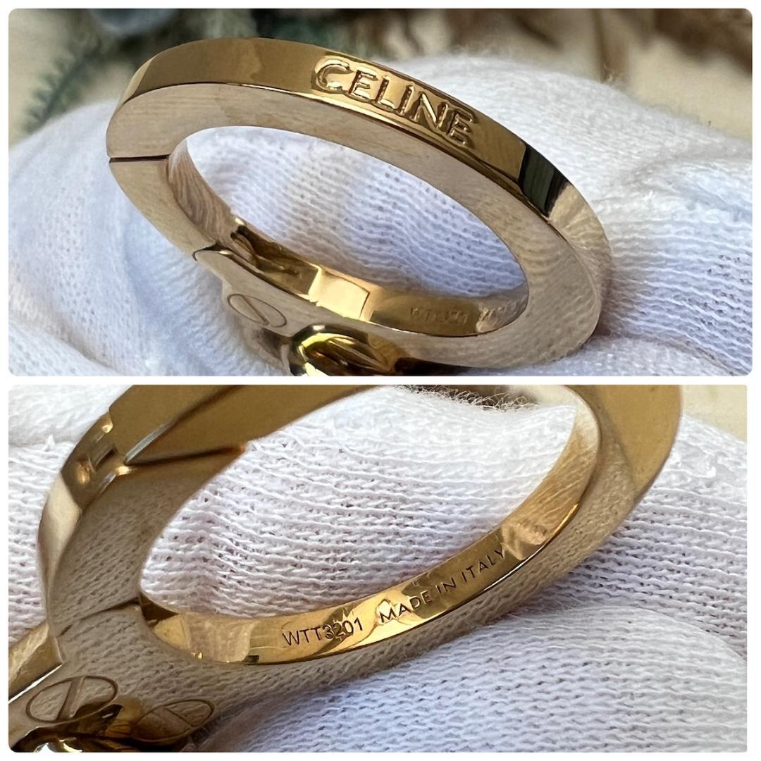 セリーヌ CELINE トリオンフ ゴールド バッグチャーム キーホルダー