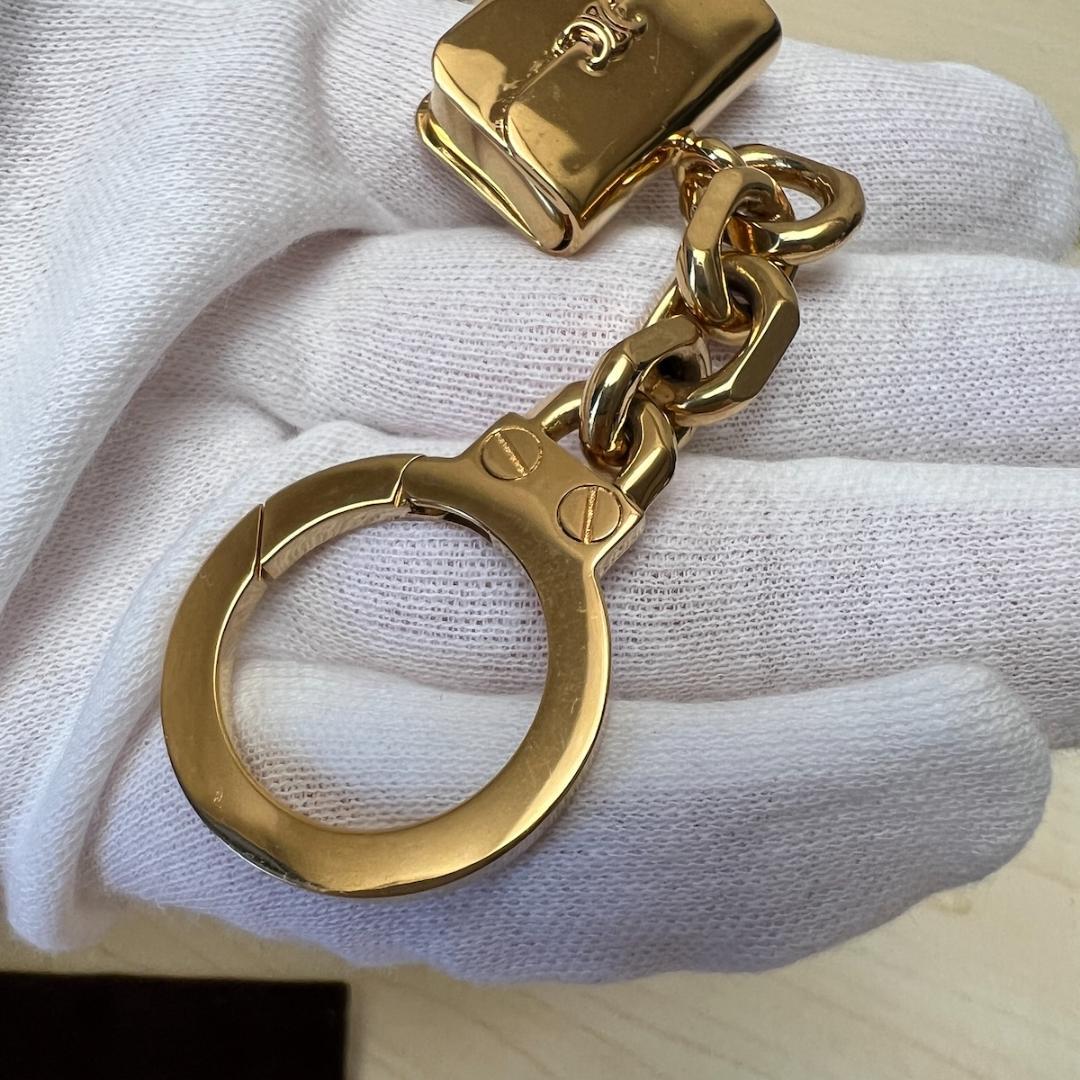 セリーヌ CELINE トリオンフ ゴールド バッグチャーム キーホルダー