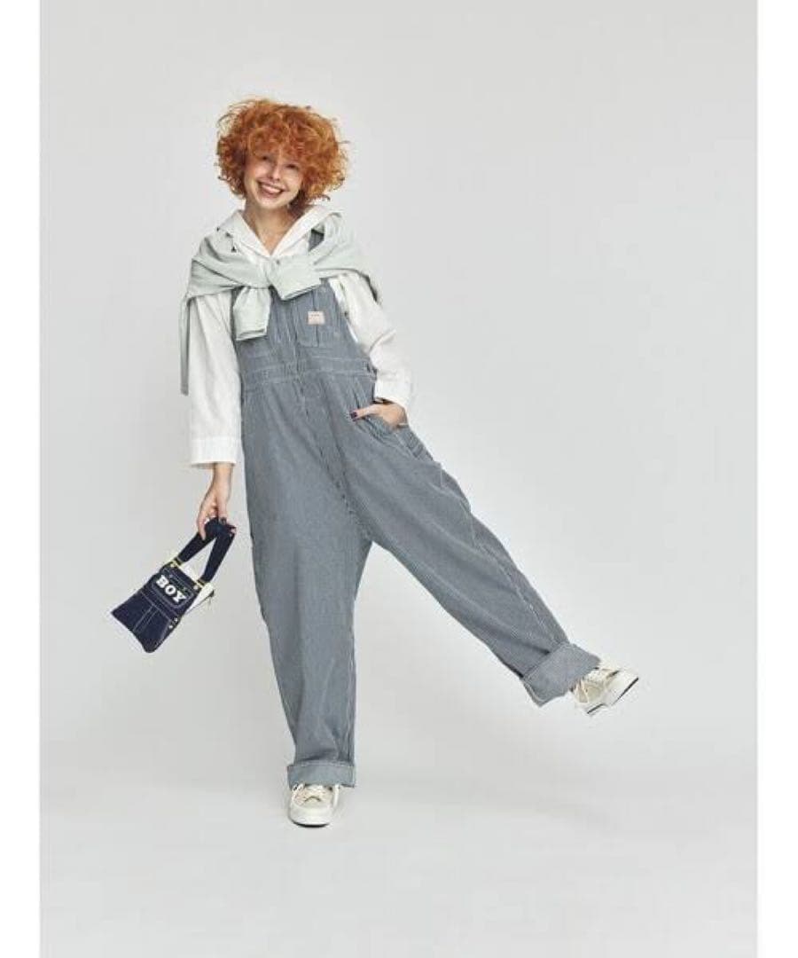 ぬかちんBIGMAC ×BEAMS BOY / ヒッコリー オーバーオール