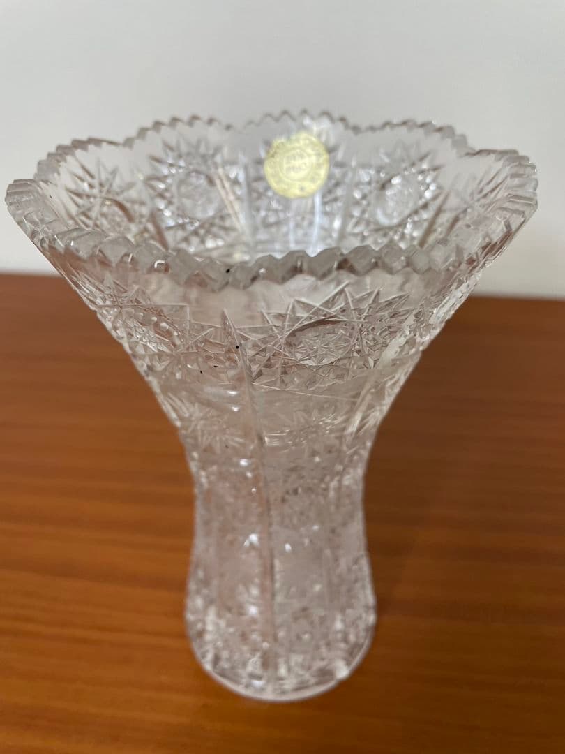 松20 ボヘミア　クリスタル　ガラス　花瓶