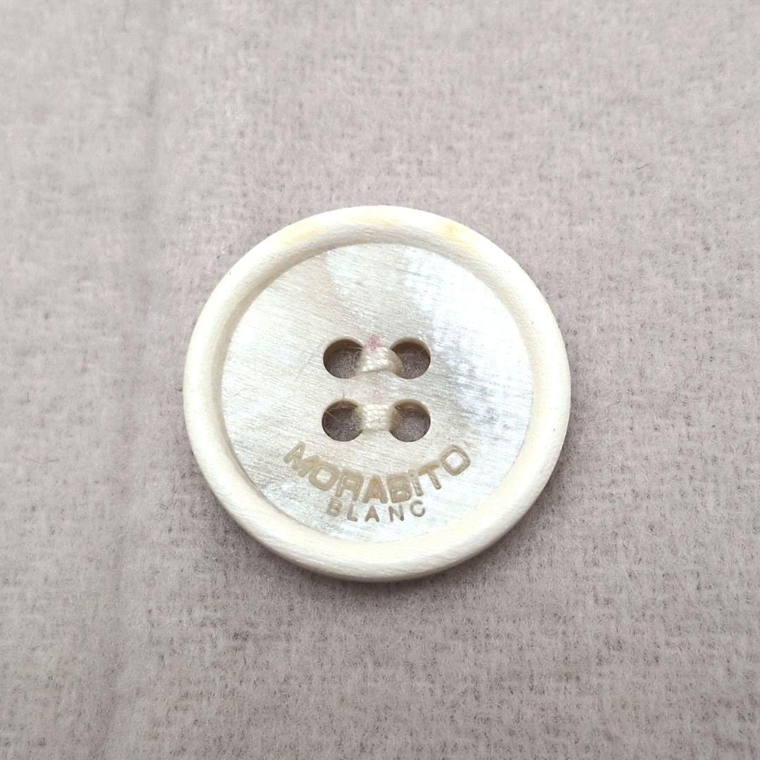 【美品 ベルト付き】モラビト　カシミヤタッチ　ショートスリーブコート　アイボリー