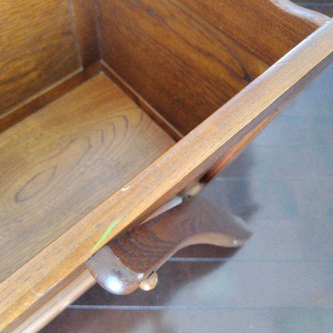 【レア】オールドカリモク レトロ 天然木 手押し車 一輪車 大型