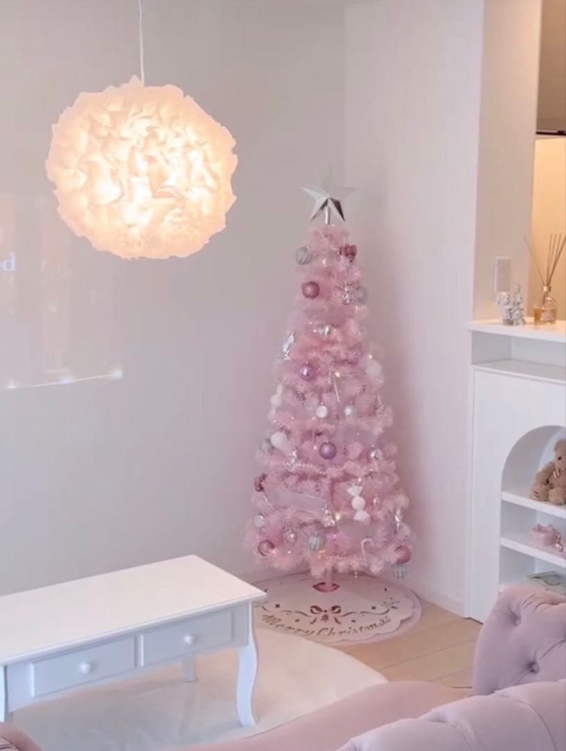 【16日まで】Francfranc ピンククリスマスツリーセット　150cm