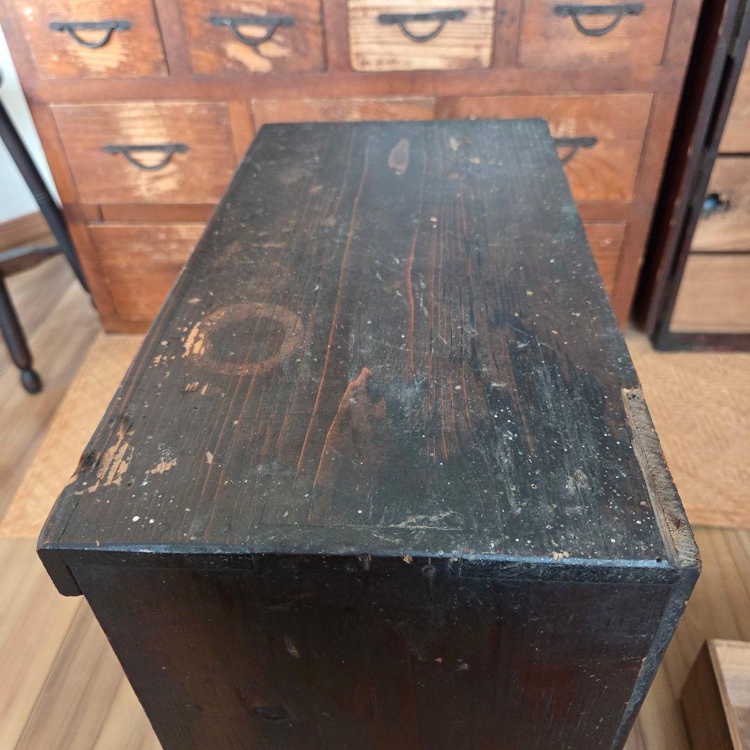 アンティーク チェスト ドロワー 棚 オープンラック 引き出し 無垢 古家具