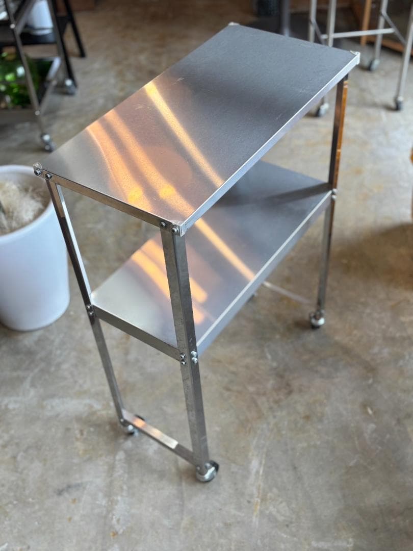 ステンレスワゴン / キャスター付き / ステンレスワゴン2段