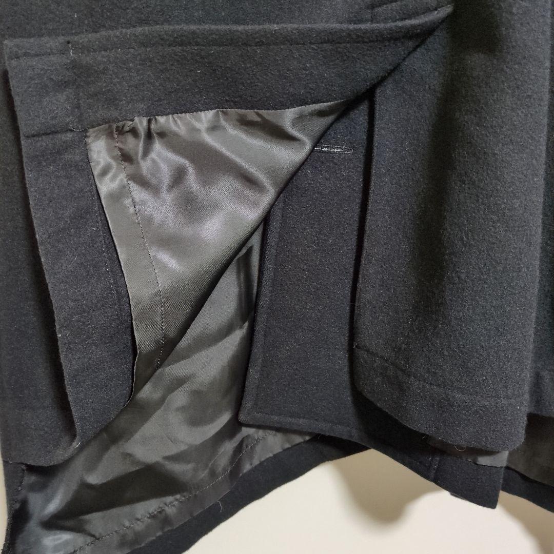 コムデギャルソンオムプリュス　ロングコート　AD2015　ダブル　黒　ねじれ　Ｌ