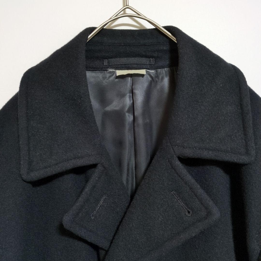コムデギャルソンオムプリュス　ロングコート　AD2015　ダブル　黒　ねじれ　Ｌ