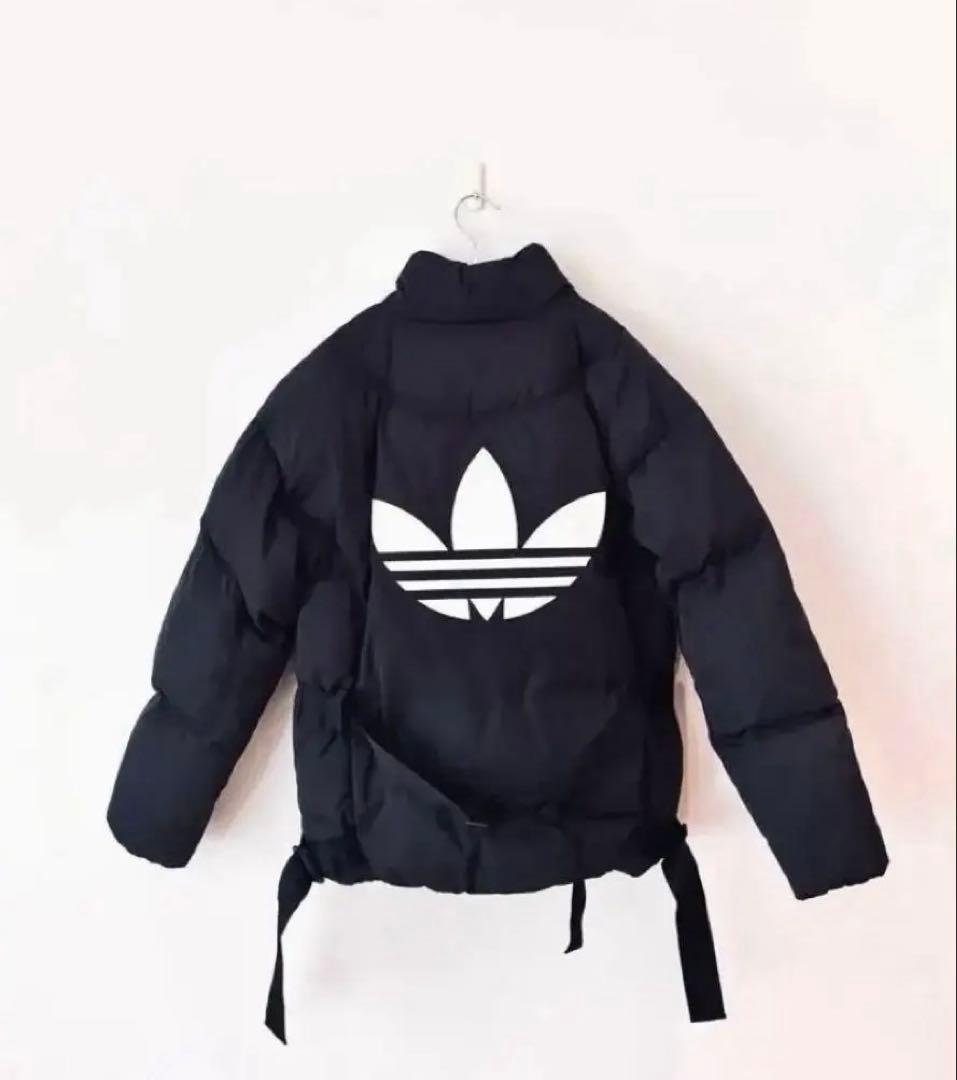 美品 adidas Originals ダウン 黒 ベルト付き　アディダス