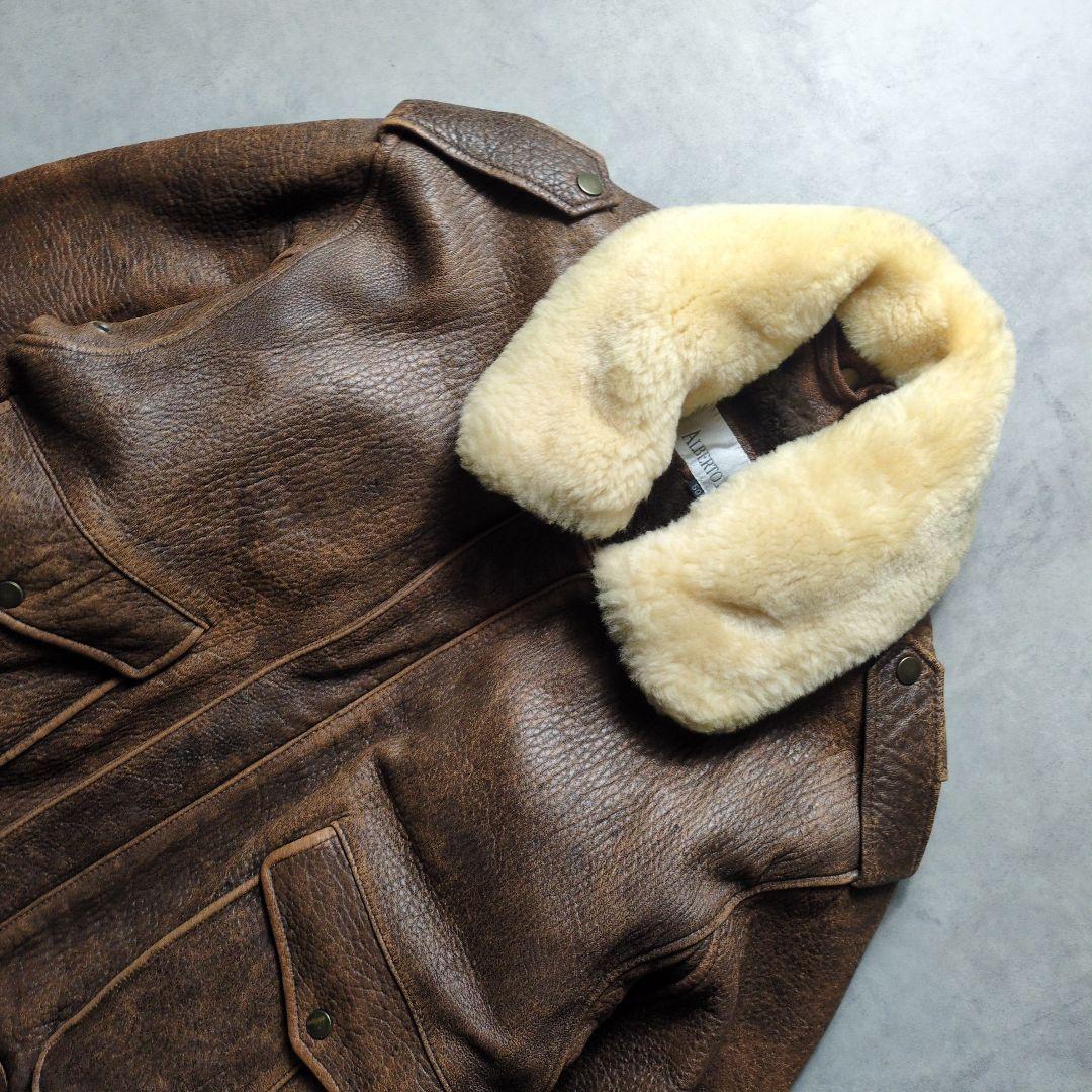 ジャケット・アウター 1990s G-1 A-2 Type Leather Bomber Jacket