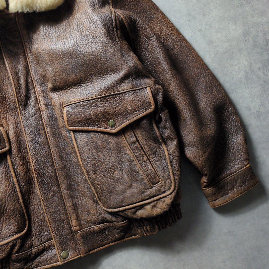 ジャケット・アウター 1990s G-1 A-2 Type Leather Bomber Jacket