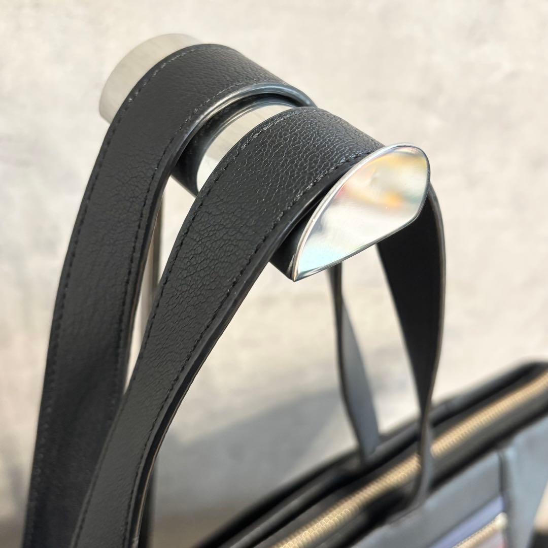 美品 ポールスミス トートバッグ A4収納マルチストライプ 肩掛け ブラック