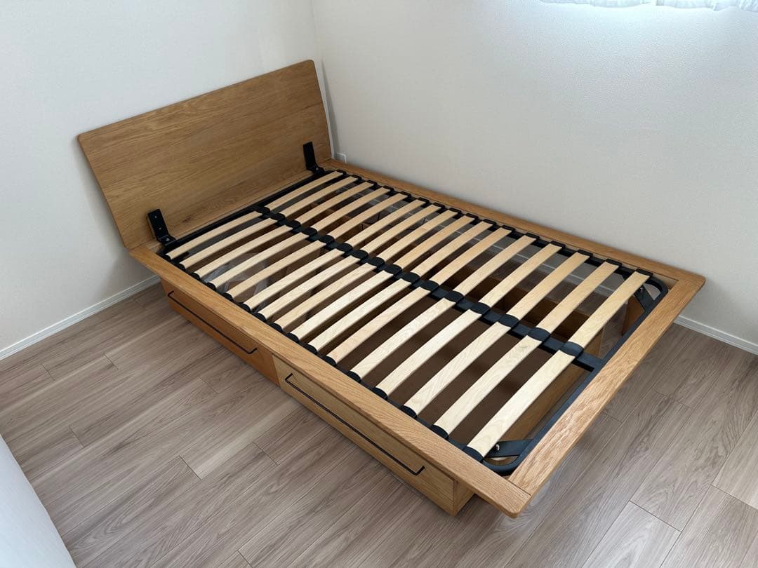 無印良品　セミダブルベッド 引き出し付き