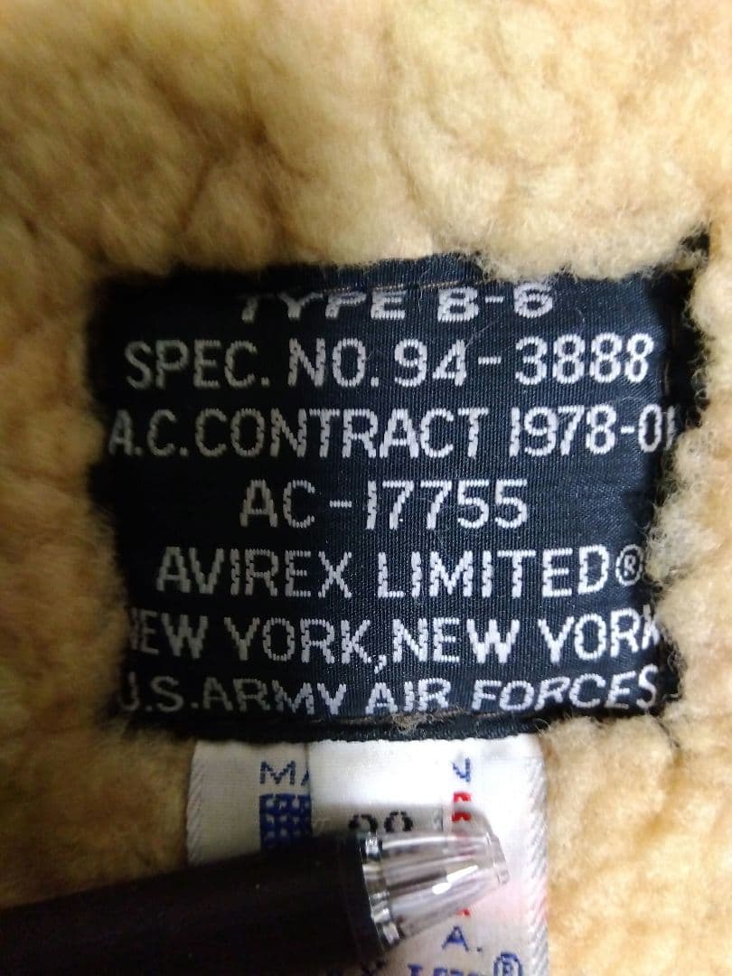 G*ミ様 【希少】AVIREX B6 b6 ムートンフライトジャケット USA製