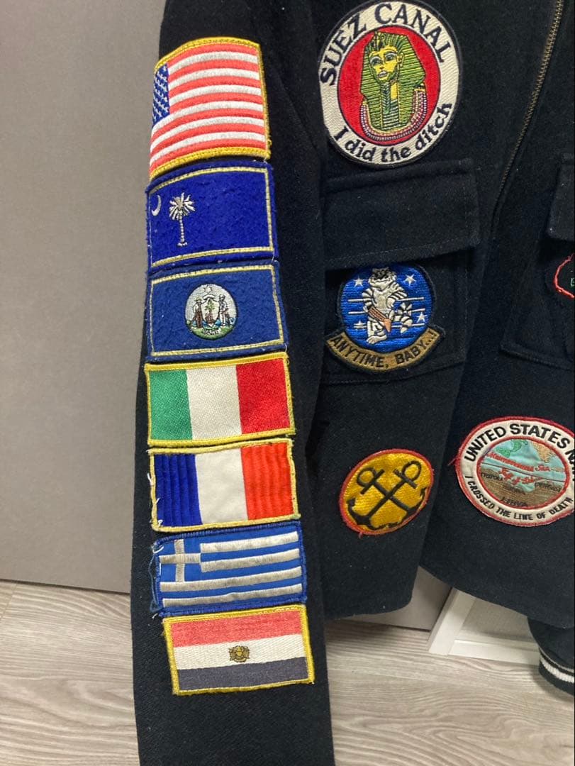 軍関連パッチ付き　90s vintageツアージャケット