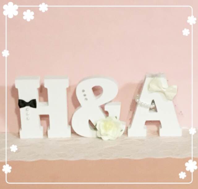 ayako31確認用♡ウエディングバージョン・イニシャルオブジェ