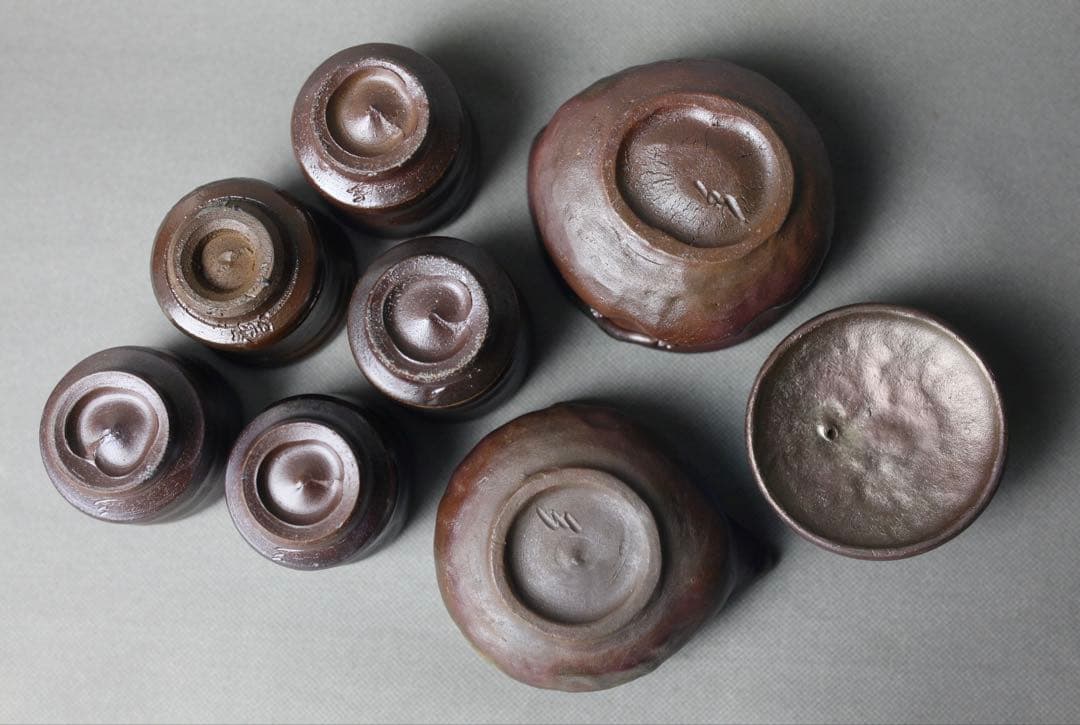 備前焼 龍細工 宝瓶 煎茶器 湯冷まし 七点