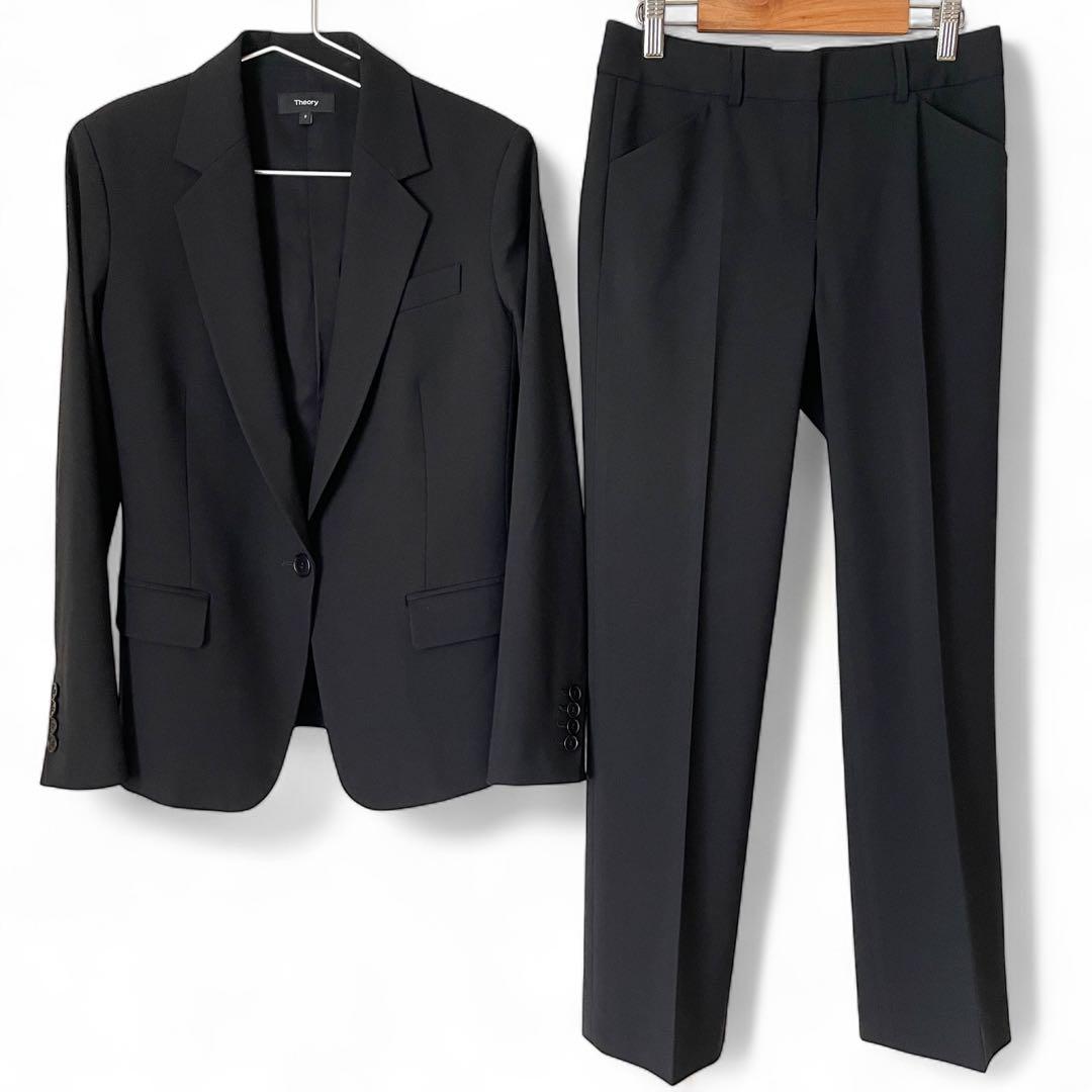 Theory レディース セットアップスーツ ジャケット パンツ 黒 XS