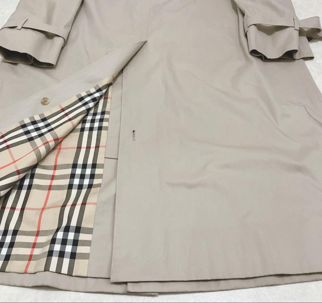 Burberrys バーバリー　ステンカラーコート　ノバチェック　ベージュ玉虫