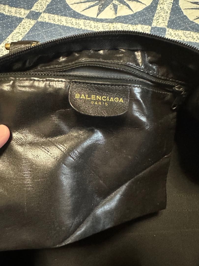 Balenciaga ブラックナイロンボストンバッグ
