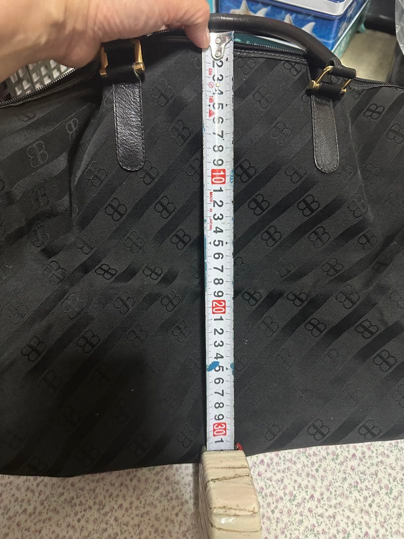 Balenciaga ブラックナイロンボストンバッグ