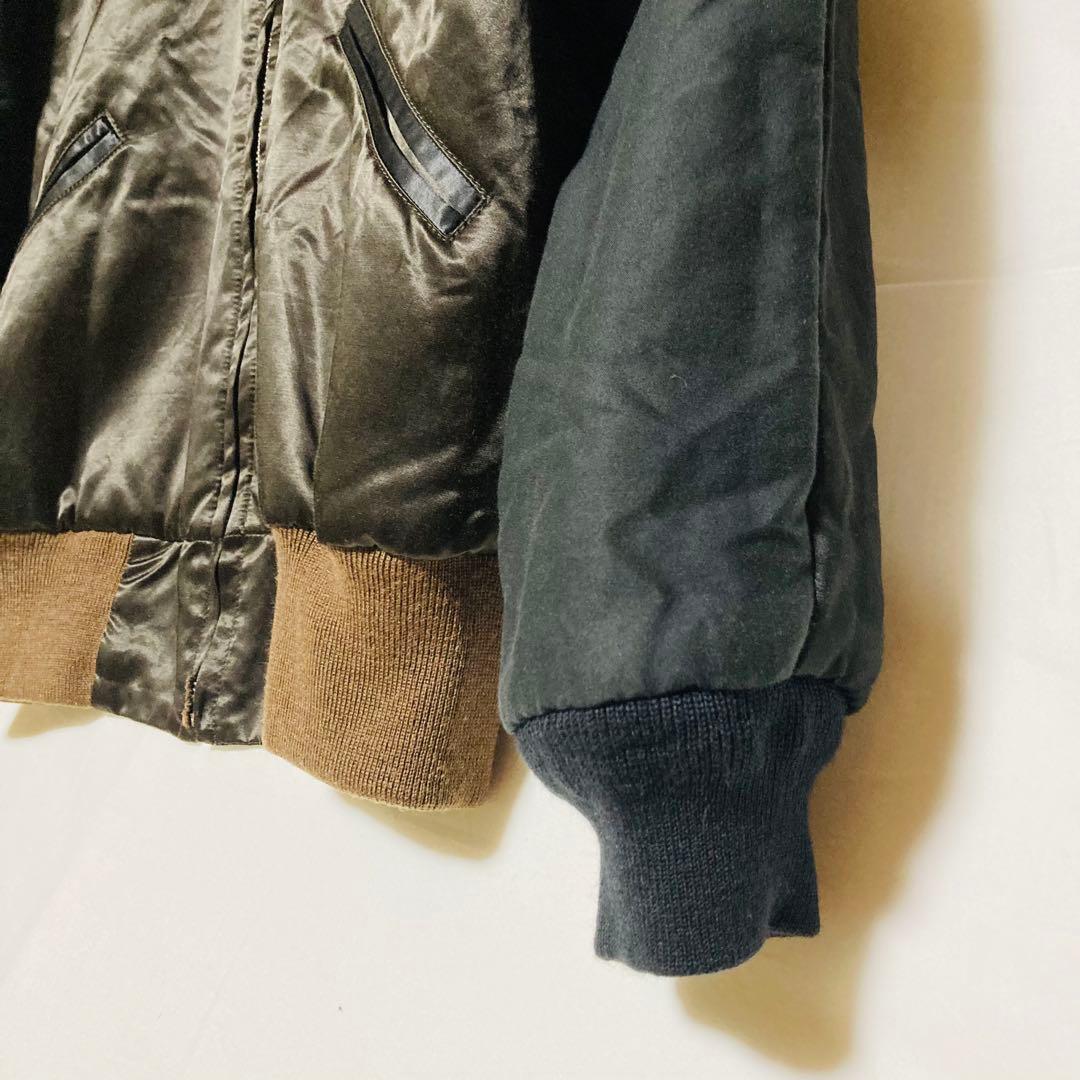 リバーシブル 刺繍 スカジャンSKULL JEANS スカル タトゥー M相当