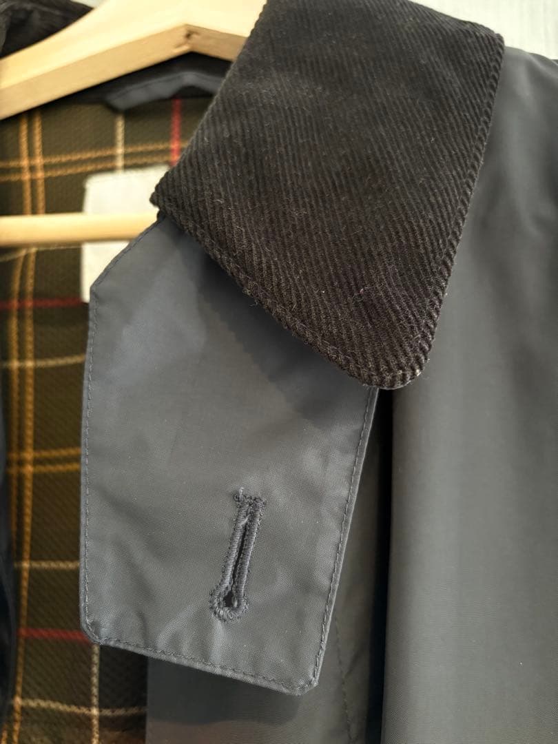 【Barbour】バブアー ステンカラーコート サイズ34 ネイビー