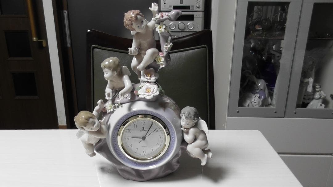 LLADRO　リヤドロ【天使の時計】値下　リアドロ　インテリア　陶器　Ｌ383