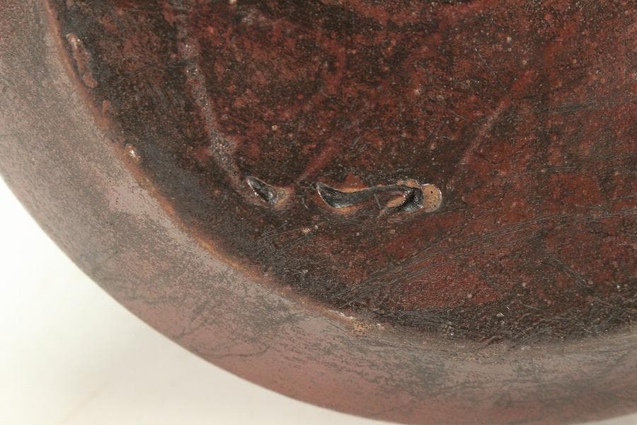 茶道具 古備前 管耳砂金袋 水指 徳川美術館参事 識箱(K-A409)