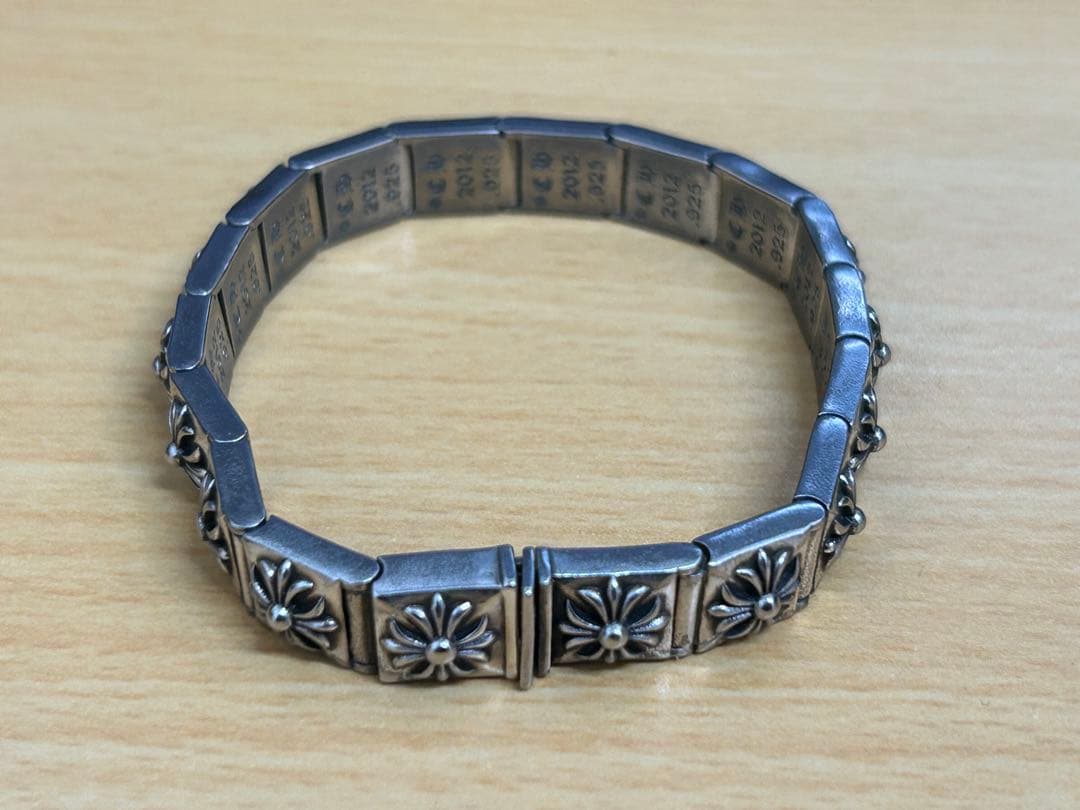 週末限定値下げ❗️ピラミッドプラスブレスレット❗️刻印有❗️検：A&G BWL クロム