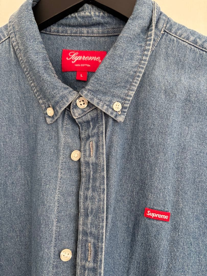 Supreme デニムボタンダウンシャツ L