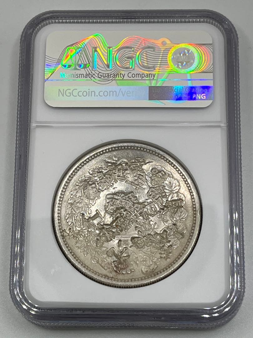 NGC CHOPMARKED 明治十一年 新一円銀貨 新一圓銀貨 明治11年