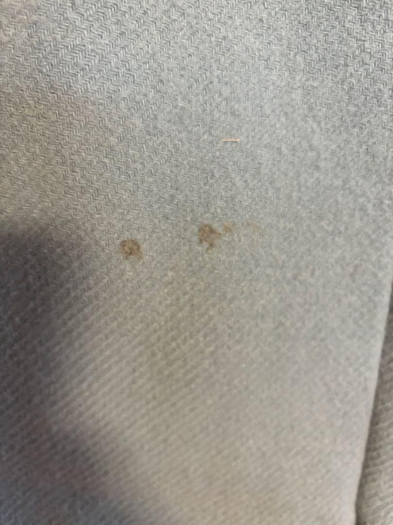 CHLOE クロエ バージンウール ロングコート ノーカラー ブルー サイズ34