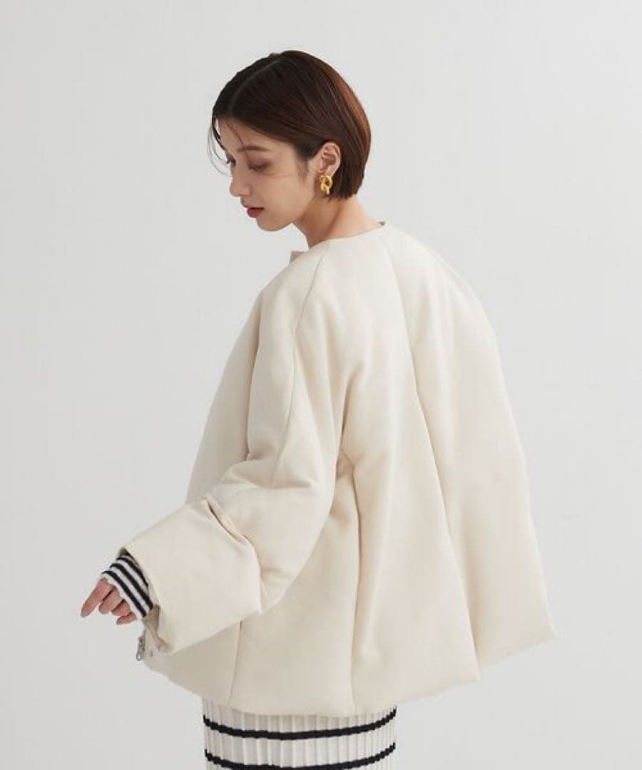 【Rouge vif la cle】マフラー付きグログランダウン