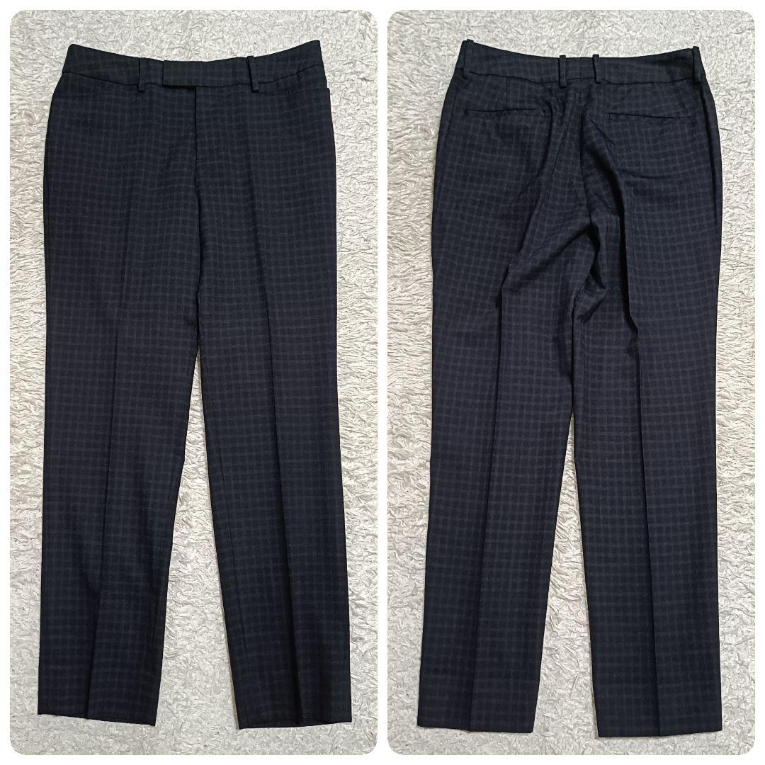 【美品】HILTON ヒルトン ブラックチェック パンツスーツ ストレッチ 11