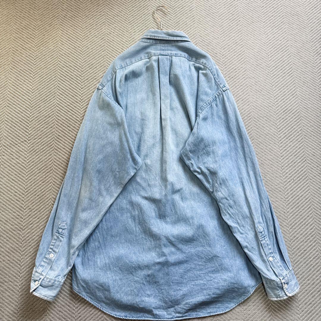 美品 ラルフローレン 90's ビンテージ デニムシャツ オーバーサイズ XL〜